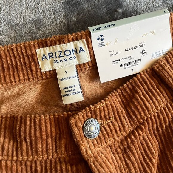 Women's Brown Corduroy Relaxed Fit Pants NWT - Picture 3 of 4